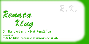 renata klug business card